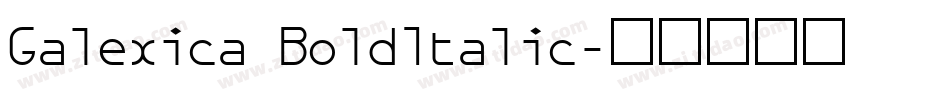 Galexica BoldItalic字体转换